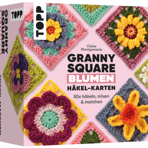 Granny Square Blumen Häkel-Karten (Deutsche Ausgabe)